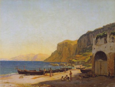 View of Marina Grande, Capri by Christen Schjellerup Købke